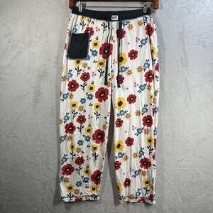 Lazy One Rise And Shine Floral Pajama Pants Size M Colorful Cotton